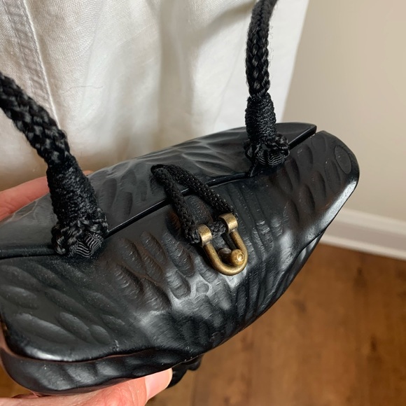 Timmy Woods black cat purse green eyes - Picture 6 of 8